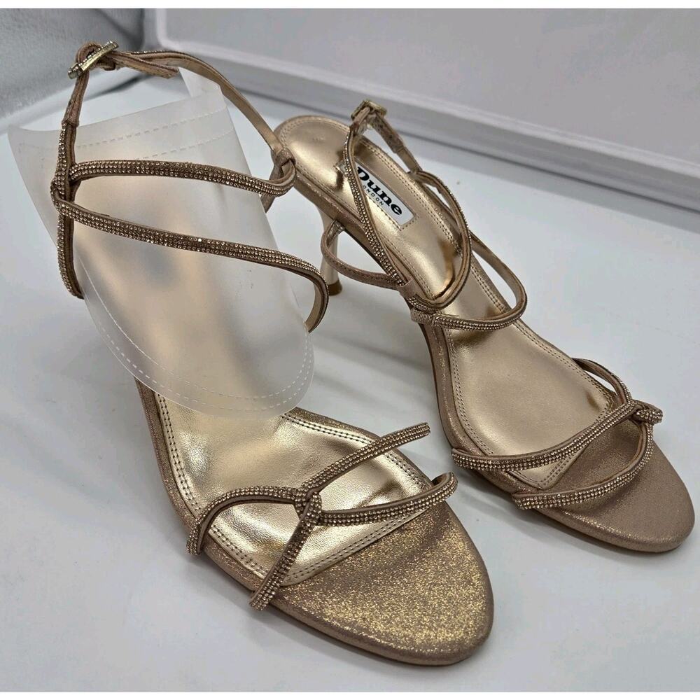 Dune London Majesty Rose Gold Rhinestone Kitten Heel Sz 8 39EU NEW Glam Wedding - Picture 3 of 11